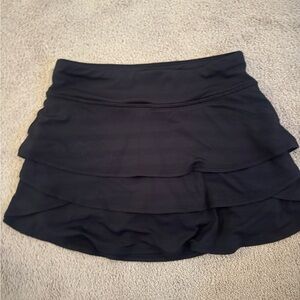 Athleta Black Layered Mini Skirt